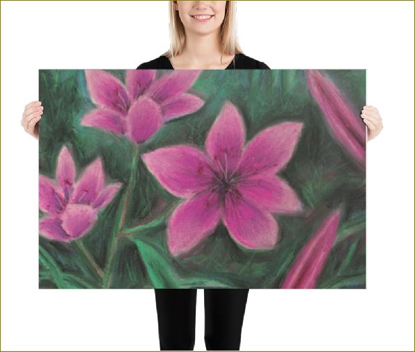 Pink Lilies ~ Poster