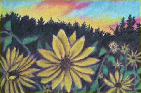 Sunflower Sunset ~ Poster