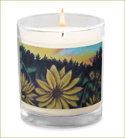 Sunflower Sunset ~ Glass Jar Soy Wax Candle