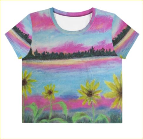 A Flower Fantasy ~ All-Over Print Crop Tee