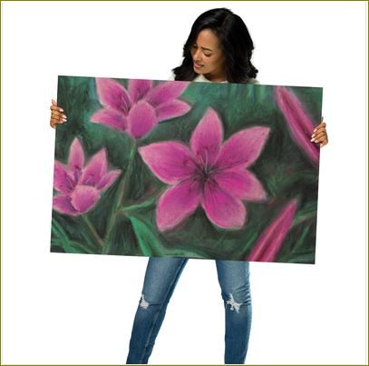 Pink Lilies ~ Poster