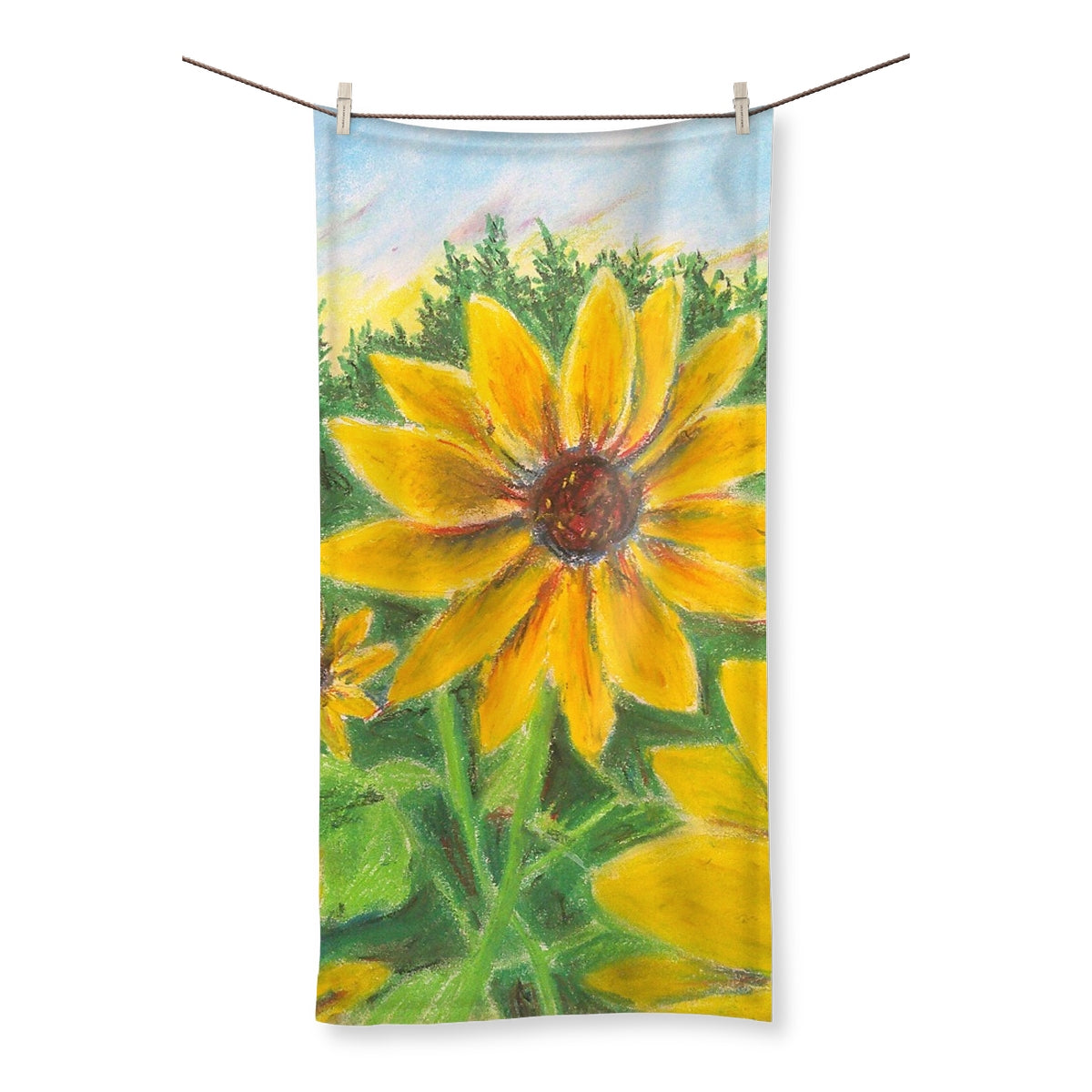 Sunflower on Rainbows ~ Towel
