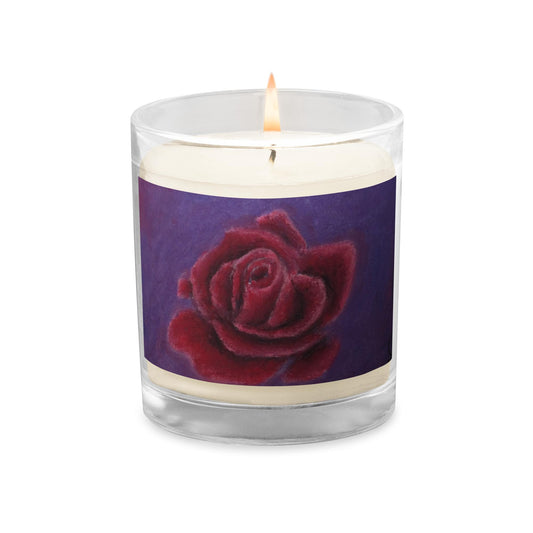 Rosy Rose ~ Glass Jar Soy Wax Candle
