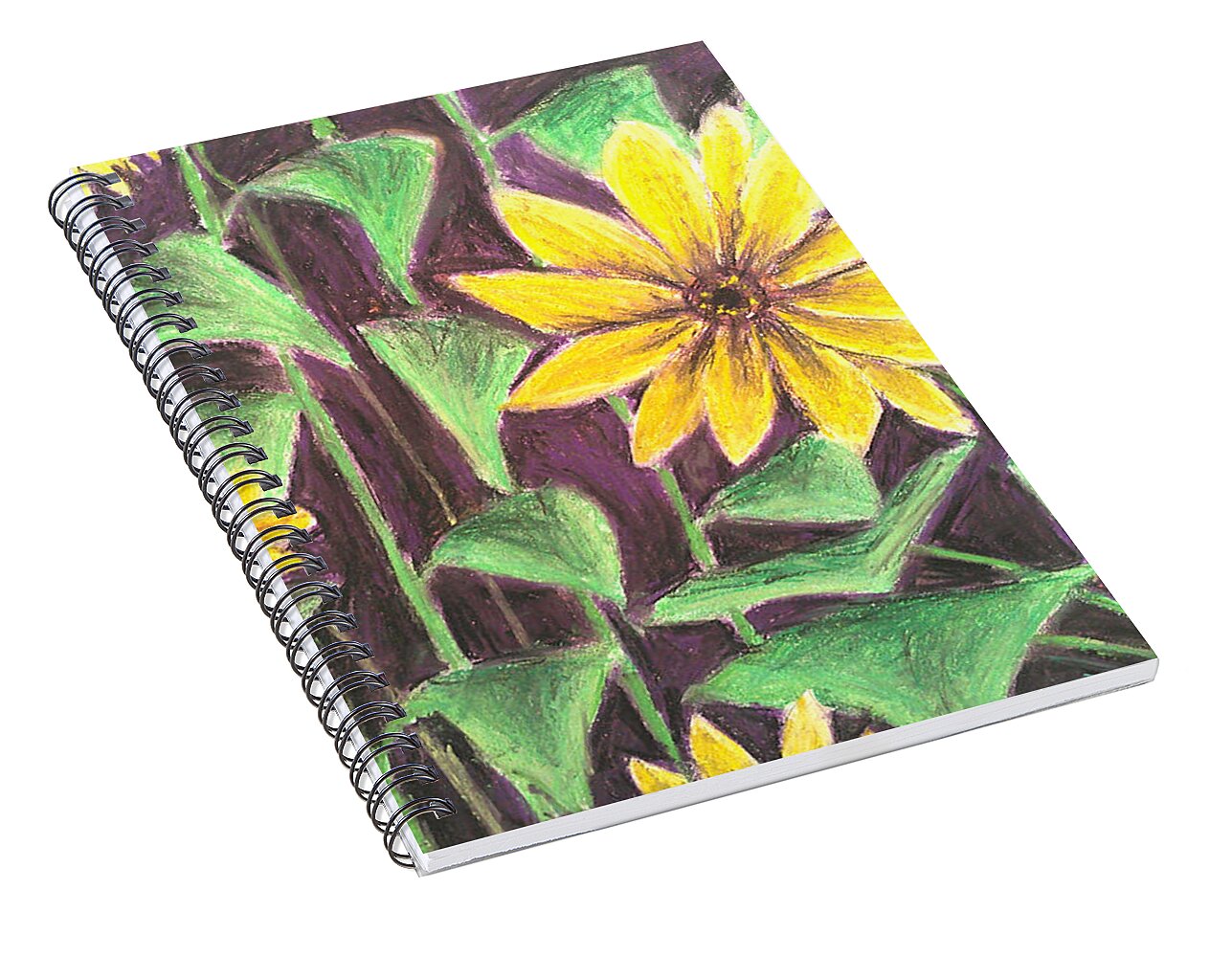 Nights of Sunflowers - Spiral Notebook