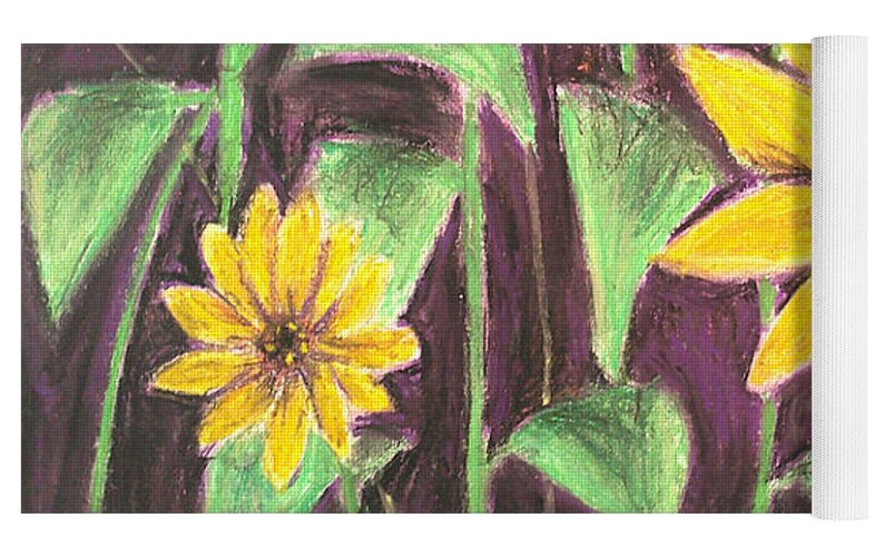 Nights of Sunflowers - Yoga Mat