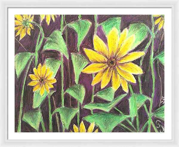 Nights of Sunflowers - Framed Print