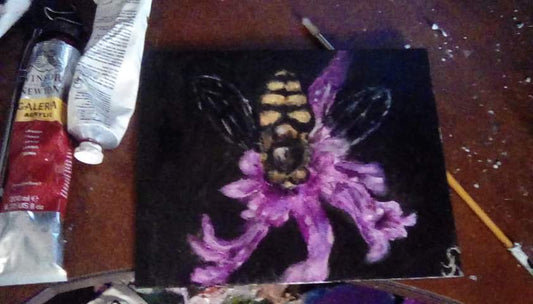 This is a original pastel artwork of Artist Jen Shearer

This original pastel piece comes framed and safely packaged with a tracking number.



"Bee"



Little bee 

Will you see

Little worker bee



Original Artwork and Poetry by Jen Shearer



Acrylic Painting on canvas

8" x 1 0"

Free Shipping

