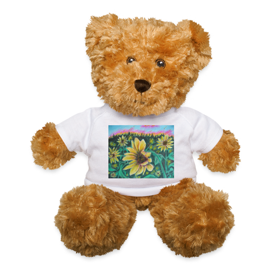 Sunflower Dreams ~ Teddy Bear - white