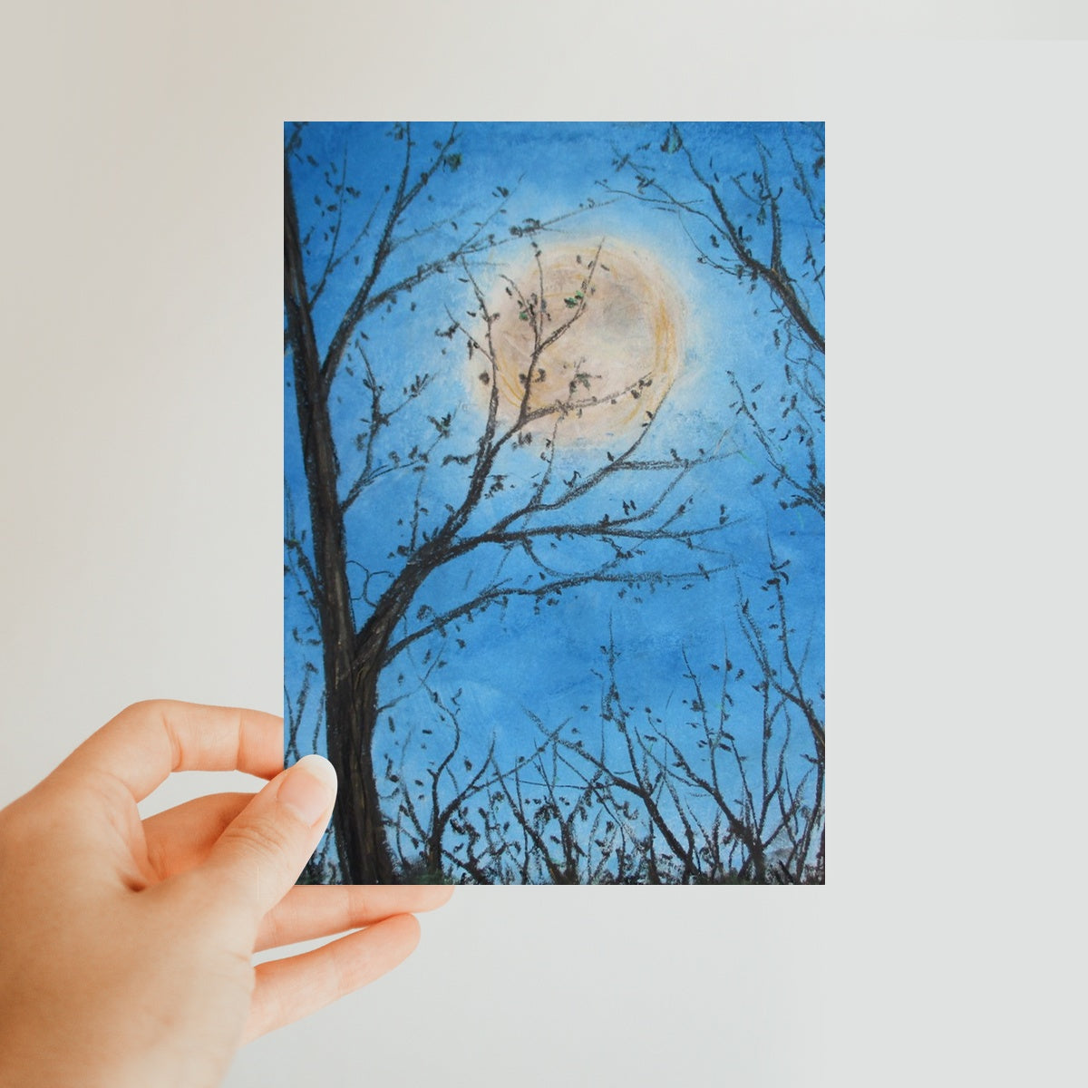 Wood Night Light ~  Postcard