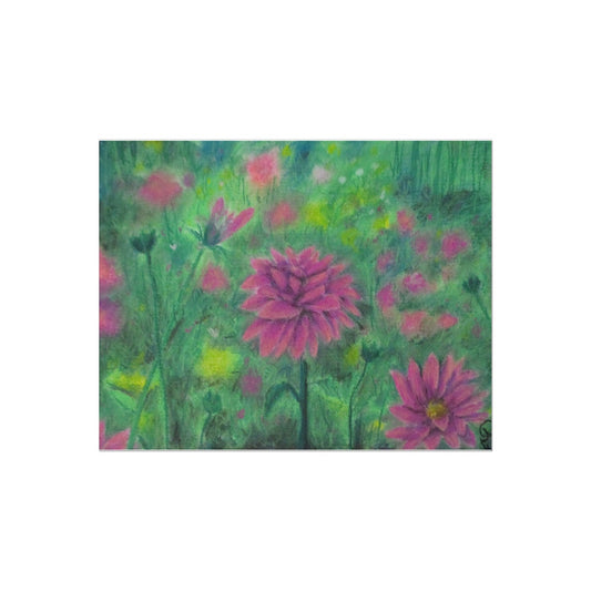 Poet and her Soul Speaking Paintings ~ prints, originals and more  In the fields wild flowers grow A playful colour flow Hiding peeking spreading light Across the lands and out of sight  Original Artwork and Poetry of Artist Jen Shearer  This is a original painting printed on product