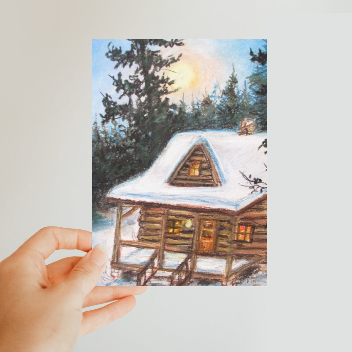 Cozy Cabin ~ Postcard