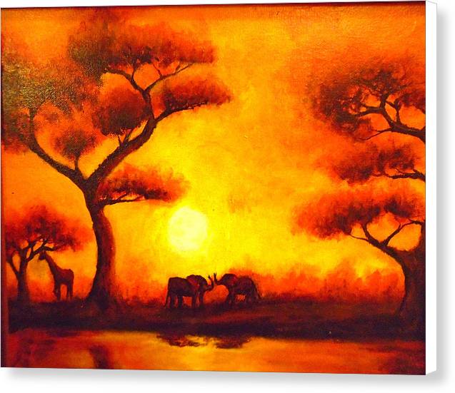 African Sunset  - Canvas Print