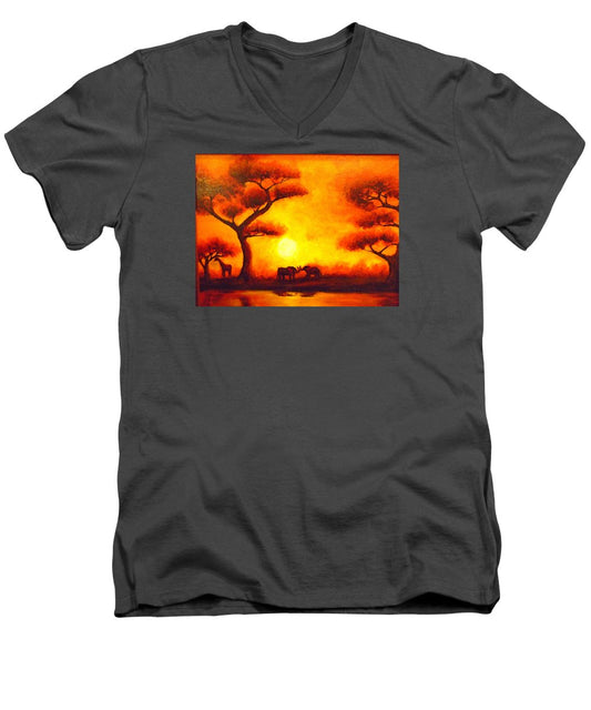 African Sunset  - Men's V-Neck T-Shirt