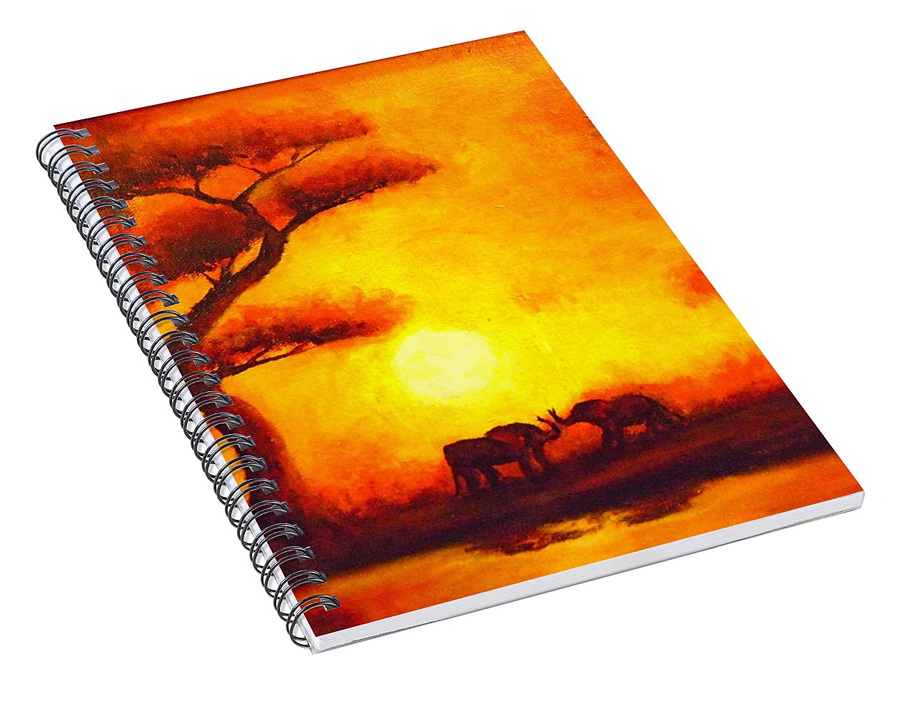 African Sunset  - Spiral Notebook