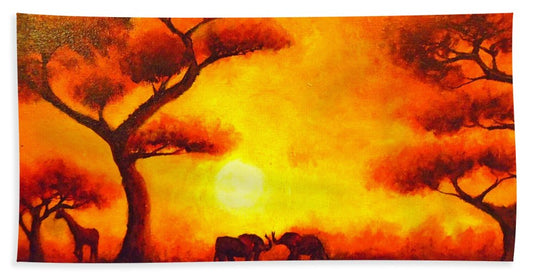 African Sunset  - Beach Towel
