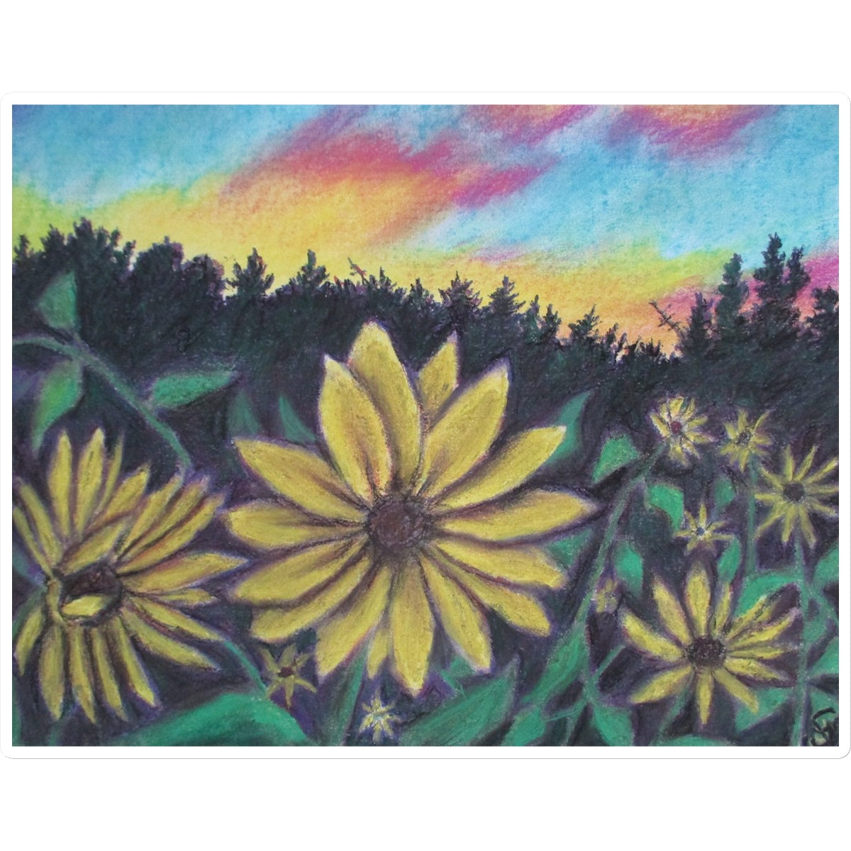 Sunflower Sunset ~ Sticker