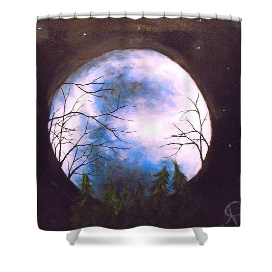 Blue Moon - Shower Curtain