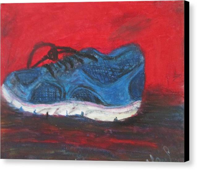 Blue Shoe - Canvas Print