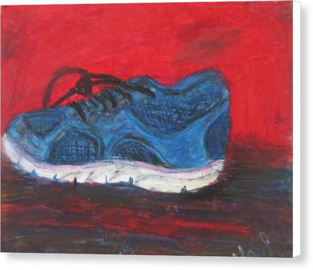 Blue Shoe - Canvas Print