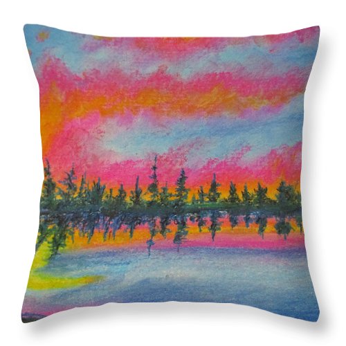 Candycane Sunset - Throw Pillow