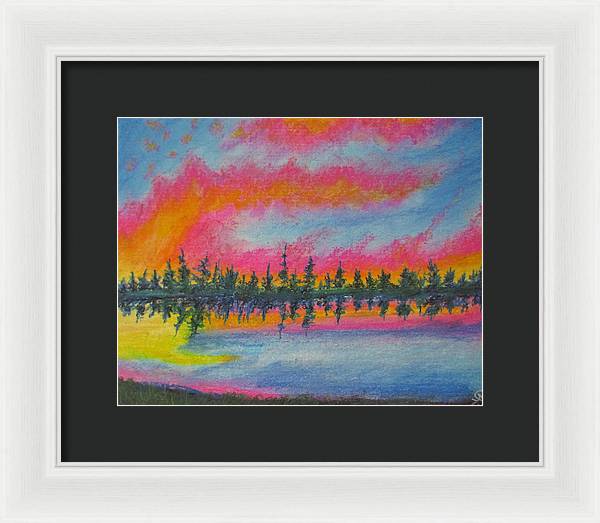 Candycane Sunset - Framed Print
