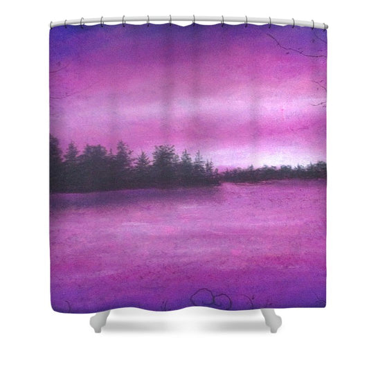 Cherry Pitted Skies - Shower Curtain