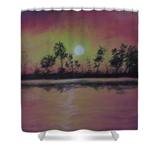 Cherry Pitted Sky - Shower Curtain