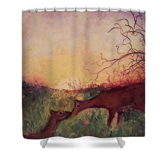 Deer Flight  - Shower Curtain