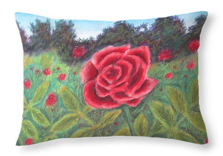 Field of Roses - Throw Pillow