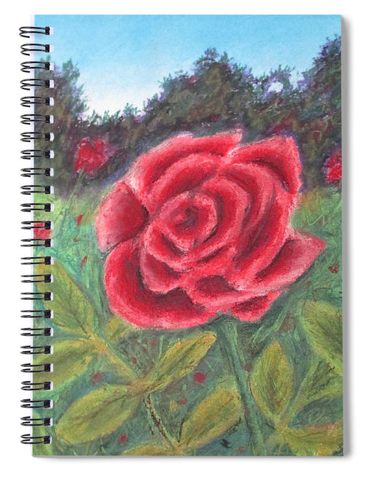 Field of Roses - Spiral Notebook