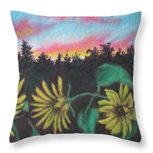 Flower Color Hour - Throw Pillow
