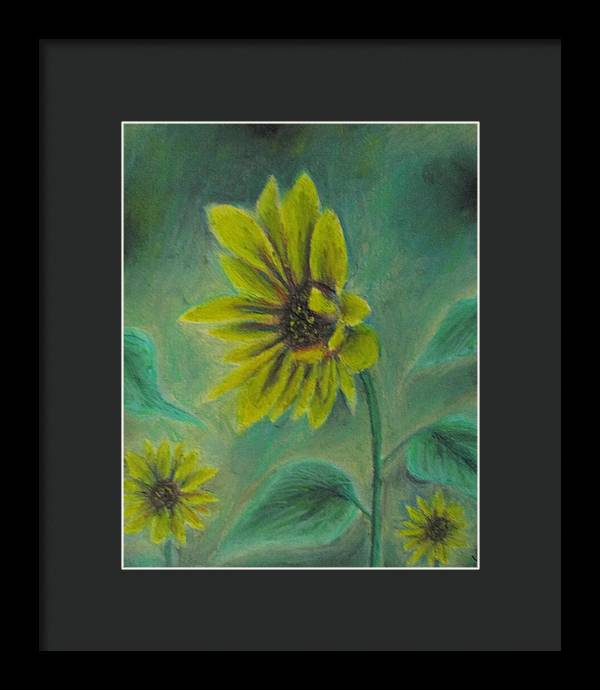 Hazing Sunflowers - Framed Print