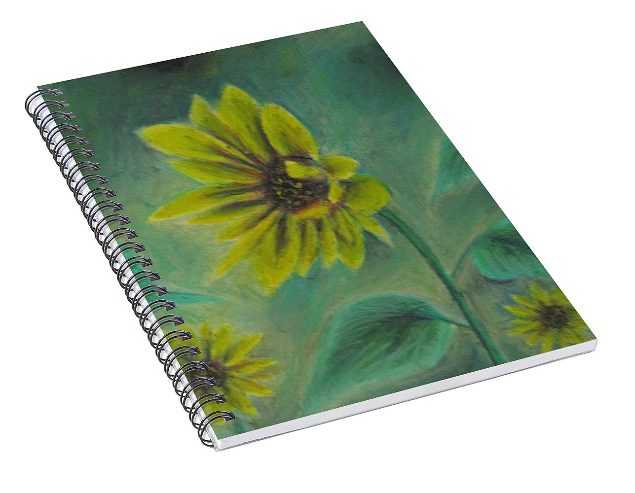 Hazing Sunflowers - Spiral Notebook