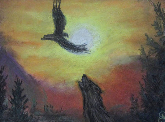 Howling Sunset - Art Print