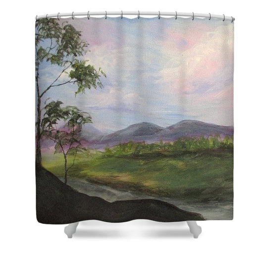 Misty Landscape - Shower Curtain