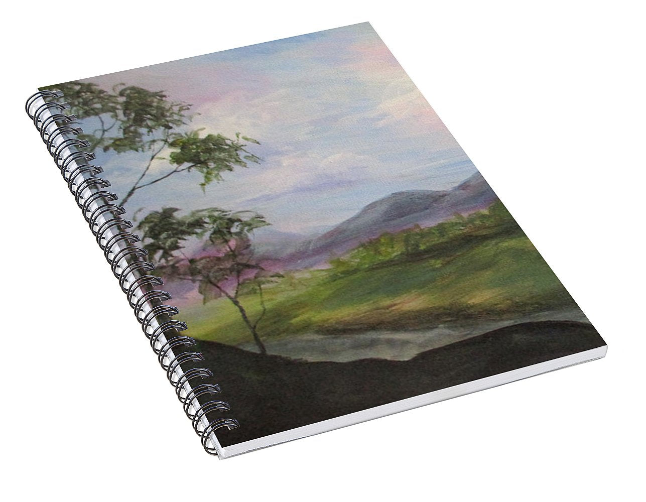 Misty Landscape - Spiral Notebook