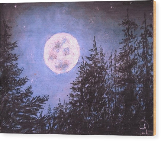 Moon Sight - Wood Print