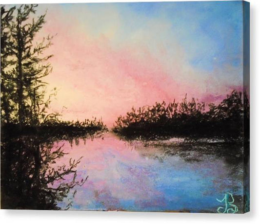Night Streams in Sunset Dreams  - Canvas Print