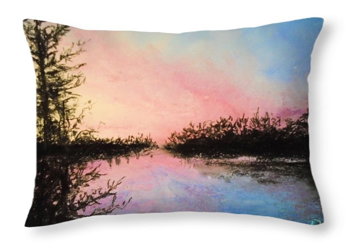 Night Streams in Sunset Dreams  - Throw Pillow