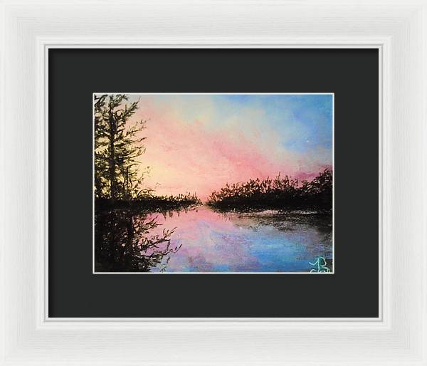 Night Streams in Sunset Dreams  - Framed Print