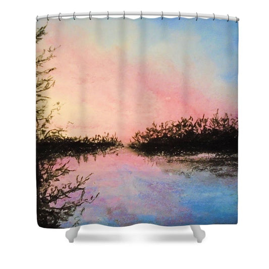 Night Streams in Sunset Dreams  - Shower Curtain