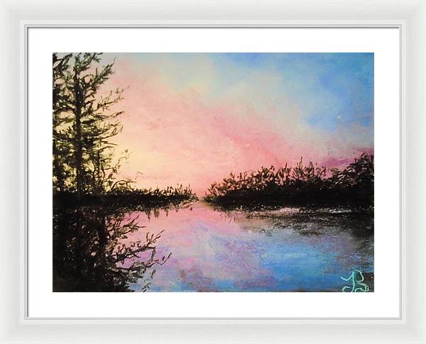 Night Streams in Sunset Dreams  - Framed Print