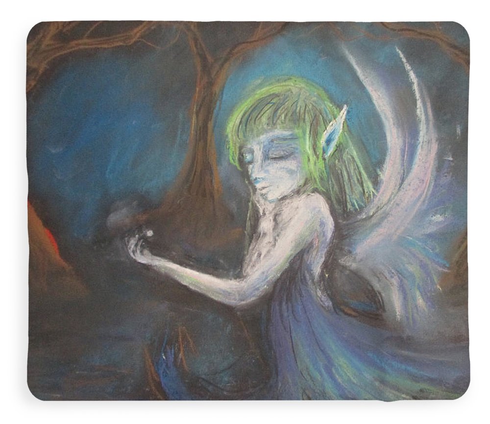 Poet and her Soul Speaking Paintings ~ prints, originals and more  In the forest of the night One goes with insight Alone walk in the woods Twinkling with a heart full of goods  Original Artwork and Poetry of Artist Jen Shearer  This is a original soft pastel painting printed on product.