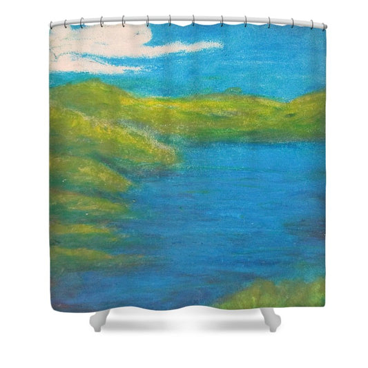 Oiled Landscape - Shower Curtain