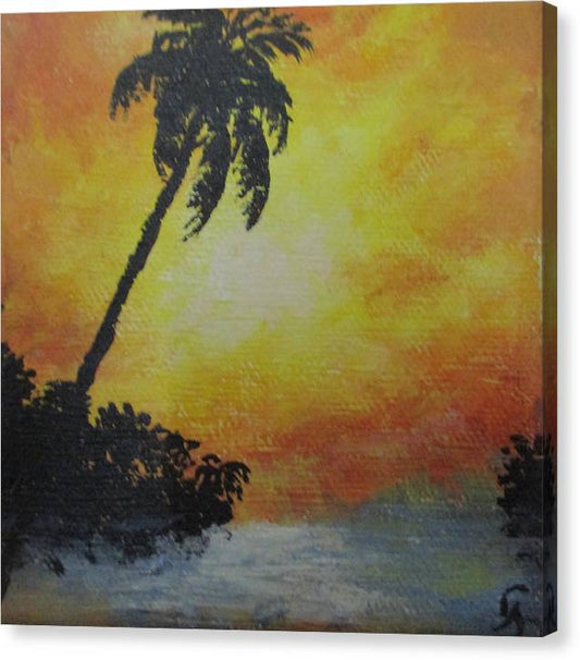 Palm Sunset - Canvas Print