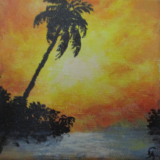 Palm Sunset - Art Print