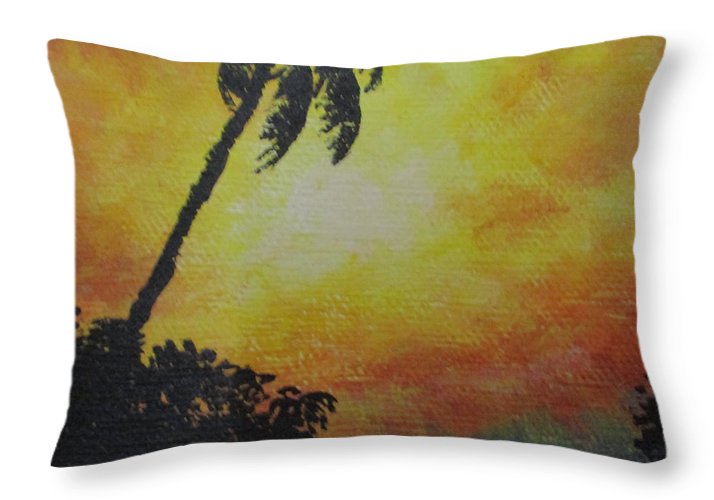 Palm Sunset - Throw Pillow