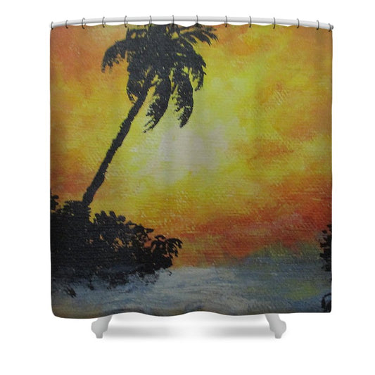 Palm Sunset - Shower Curtain