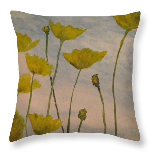 Petalled Yellow  - Throw Pillow