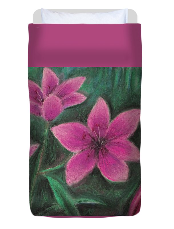 Pink Lilies - Duvet Cover